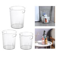 2022 DIY nd Stickers Transparent Household Trash Can Desktop Creative SimplePaper Basket Storage Bucket Large Capacity