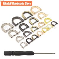 【cw】 10pcs 10mm-20mm Metal Clasp D Buckle Shackle Detachable Screw Leather Handle Shoulder Webbing ！