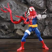 ของเล่นการ์ตูนตุ๊กตาขยับแขนขาได้สไปเดอร์แมนแนวเรโทร Marvel Legends อัพเกรด6 "หลวมโมเดลตุ๊กตา