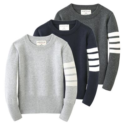 Baby Boys Girls Stripe Sweaters Crewneck Kids Sweater Clothing Boys Girls Autumn Winter Sweaters Pullover Top