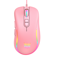 ONIKUMA Gaming Mouse Computer Mouse RGB Pink Desktop PC Gamer Girl Wired LED Backlight 7 Buttons Ergonomic for Laptop