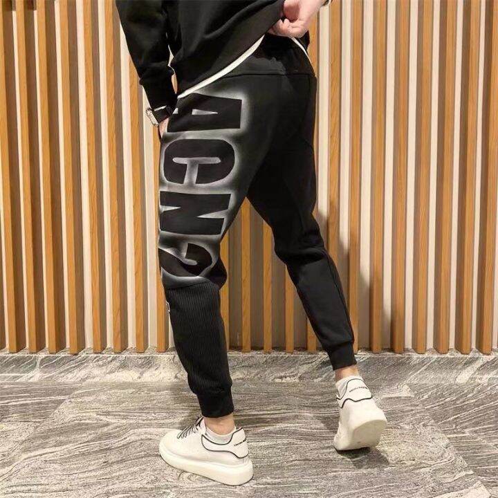 nghg-mall-high-quality-brands-internet-celebrity-with-the-same-9-point-pants-mens-korean-version-slim-fitting-and-versatile-spirit-mens-trendy-mens-pants