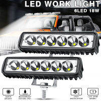 Niahode ไฟสปอตไลท์ LED 6นิ้ว,ไฟสำหรับรถออฟโร้ดขับรถไฟตัดหมอกรถ SUV 4WD จำนวน2ชิ้น