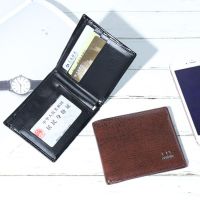 XUNXUAN Short Small ID Card Holder Business Leather Clip Men Wallet Coin Pocket Billfold Purse