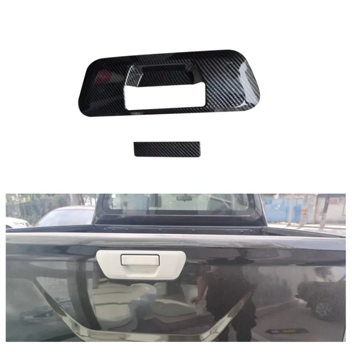 for-nissan-navara-np300-st-2014-2020-rear-trunk-tail-door-handle-bowl-cover-trim-decor-car-accessories-carbon-fiber-abs