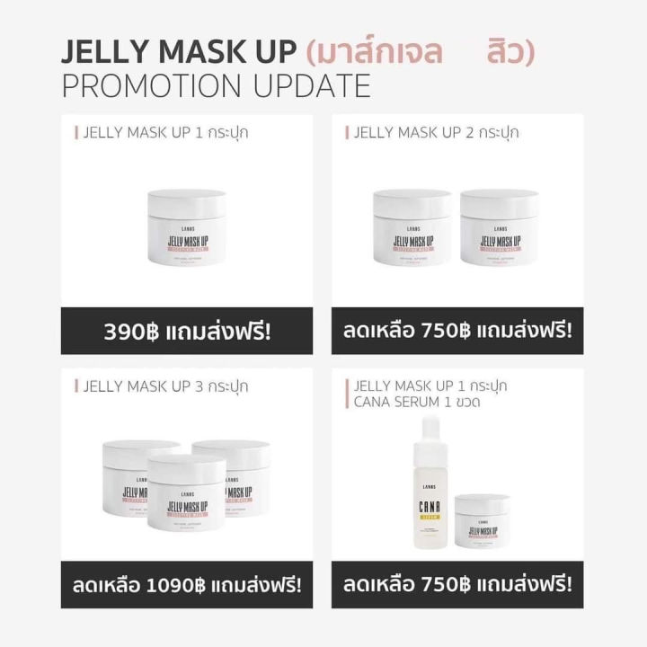 แพคเกจใหม่-เจลลี่มาร์ค-lanos-jelly-mask-มารค์หน้า-ครีมผอกหน้า-มารค์กลางคืน-1-กระปุก-20กรัม-ส่งฟรี