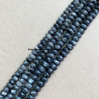 2lots more 10 off ! Natural Stone Smooth Rondelle Black Labradorite 7" Loose Beads 4X6 5X8mm Pick Size For Jewelry Making DIY