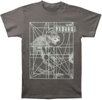 Pixies Mens Monkey Grid Tshirt Charcoal Gildan Spot 100% Cotton