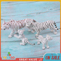 Pelaso Kids Toys เก็บตุ๊กตาสัตว์เสือป่าโมเดลครอบครัว4ชิ้น