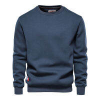 AIOPESON Plus กำมะหยี่ Spliced เสื้อผู้ชาย Casual Basic สีทึบ Pullovers Mens Hoodie ใหม่ฤดูใบไม้ร่วงฤดูหนาวเสื้อกันหนาวสำหรับผู้ชาย