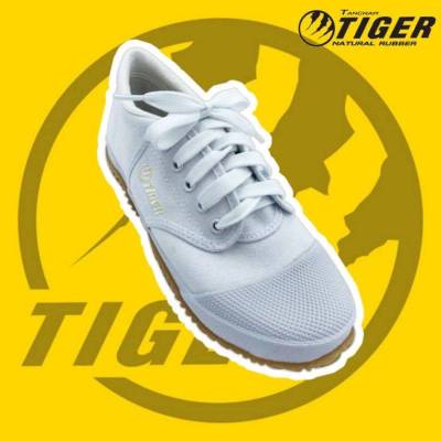 TIGER รองเท้านักเรียน รองเท้าพละ รองเท้านักเรียนชาย รองเท้านักเรียนชาย รุ่น TG9 สีขาว