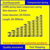 65MN Strong Spring Steel Pressure Compression Spring Shock Absorption Return Spring  Diameter 3.5mm  Customizable Nails Screws Fasteners