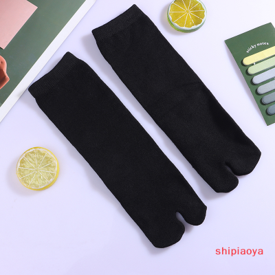 Shipiaoya ถุงเท้าสองนิ้ว1/3คู่สไตล์ญี่ปุ่นถุงเท้าผ้าฝ้ายแบบคลุมนิ้วเท้าทาบิผู้ชายผู้หญิงระบายอากาศได้แยกเป็นชุดกิโมโน