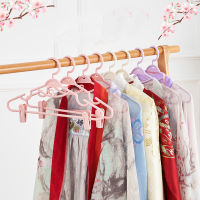 New 10pcs Non-slip Coat Hanger With Clips Closet Organizer Clothes Rack Suit Skirt Socks Underwear Pants Hanger Drying Rack