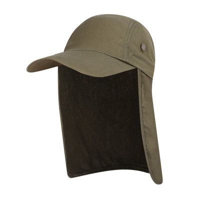 【CC】Unisex Fishing Hat Sun Visor Cap Hat Outdoor UPF 50 Sun Protection with Removable Ear Neck Flap Cover for Hiking Fishing Caps