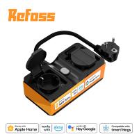 Refoss HomeKit Smart Outdoor Plug WIFI Waterproof Socket EU Wall Electrical Outlets Support Alexa Google Assistant SmartThings Power Points  Switches