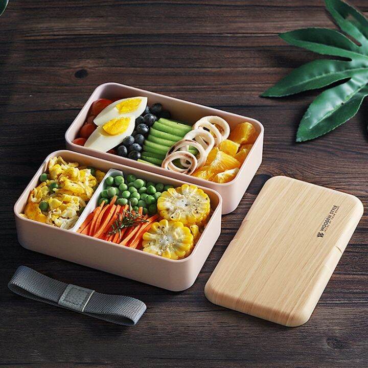 1200ml-microwave-double-layer-lunch-box-wooden-feeling-salad-bento-box-bpa-free-portable-container-box-with-lunch-bag