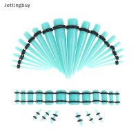 Jettingbuy】ขายแฟลชเซล36ชิ้นชุดต่างหูเรียวและปลั๊กยืดหูขยายอุโมงค์เนื้อ14G-00G