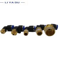 10pcs Pneumatic connector L Shape PL 4/6/8/10/12mm Hose Tube M5 6 1/8 1/4 3/8 1/2 BSPT Thread Air Elbow quick coupling Fitting