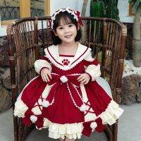 Christmas Costume Kids Dress for Girls Baby Autumn Winter Lolita Girl Kawaii Wedding Dress Girl Ball Gown Princess Party Vestido