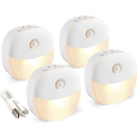 1 Piece Wireless LED Motion Sensor Night Light Indoor USB Rechargeable Bedside Lamp Dimmable Cabinet Lights With Magnetic Base