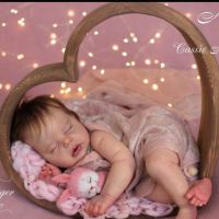 22inch Bebe Reborn Doll Kit Alexis Sleeping Baby Girl Unpainted DIY Doll Parts Reborn Baby Toys for Children Kits Reborn Doll