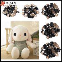 HUAN 20/40pcs สีดำ ของเล่นเด็ก DIY ตุ๊กตาสัตว์ ตาความปลอดภัยรูปไข่ งานฝีมือหุ่น อุปกรณ์ตุ๊กตาตุ๊กตา สำหรับหมีขาว