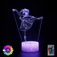 3d Night Lamp Ballerina Figure Touch Sensor Led Color Changing USB Table Lamp For Dancer Collection Gift Night Light Room Decor