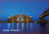 ▩ Rectangle Rigid Magnets 78x54mm Dubai Atlantis Hotel View Souvenir Fridge Magnet 20137 Order your personal souvenirs