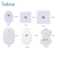 Salorie 10Pcs ขั้วไฟฟ้า Tens Electrode Pad สำหรับอิเล็กโทรดชนิดเซลฟ์แอ็ดฮีซีฟแพทช์สำหรับการบำบัดโรคแบบTENS เครื่องกายภาพบำบัด