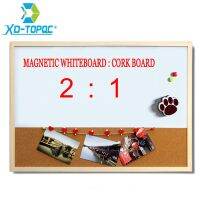 XINDI 30x40cm Combination Whiteboard Cork Board Combination Wood Frame Magnetic Whiteboard With Free Marker Pens Free Shipping