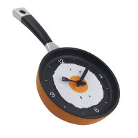 Cutlery design creative omelette pot shape kitchen clock creative modern home decoration hanging table