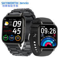 Skyworth P66C นาฬิกากีฬาการเชื่อมต่อด้วยปุ่มเดียว1.85นิ้วนาฬิกาเครื่องวัดระดับออกซิเจนในเลือดอัตราการเต้นของหัวใจ