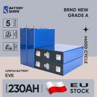 แบตเตอรี่เซลล์แบตเตอรี่230AH Lifepo4 3.2V ชาร์จได้รอบลึกพลังงานสำรองสำหรับพลังงานแสงอาทิตย์รุ่น ESS 48V 24V 12V 5KW 3KW 10KW สต็อกยุโรป