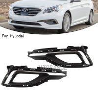 Fog Light Cover For Hyundai Sonata 9 2015 2016 2017 headlights Fog Lamp Shell Vent Car Front Bumper Grille Driving Lamp Cover