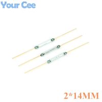 100 pcs Switch Reed Switch 2x14mm Green Glass Normally Open Contact For Sensors 100% Original NO