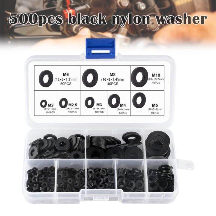 500-pcs-plastic-washers-rubber-flat-washers-nylon-washers-corrosion-free-washers-for-industrial-fixings