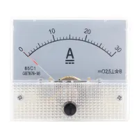 1 PCS DC Voltmeter Pointer Head 85C1-DC 30A White ABS Analog Ammeter Panel Meter