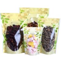 【jw】◈  100Pcs/Lot Plastic Ziplock Food with Window Resealable Tear Up Pouches for Nuts Snacks