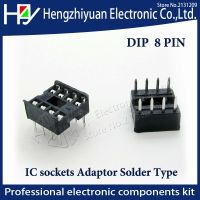 Hzy 8 pin dip ic socket 10PCS 2.54mm Through Hole Stamped pin Open Frame IC Dip SocketPitch Through Hole Dip Socket Connectors