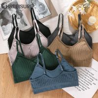 【CW】 Seamless Push Up Bra for Women Striped Bralette Top Lingerie Female Underwear Tube Top New