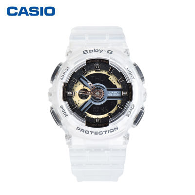 Casio Baby-G นาฬิกาข้อมือผู้หญิง สายเรซิ่น รุ่น BA-111,BA-111-1A - สีดำ/ชมพู