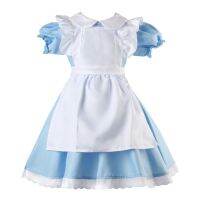 Women Costume Alice Outfit Maid Dress Up Lolita Cosplay In Wonderland Sissy Halloween Party Dresses For Kids Girls E24A33