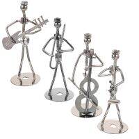 Musician Craft Decor Home Band Model Adornment Iron Bandsman Shaped Tabletop Decorative Instruments Figurine Living Room