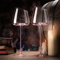 【CW】๑  Luxury Diagonal Wine Glass European Pink Goblet