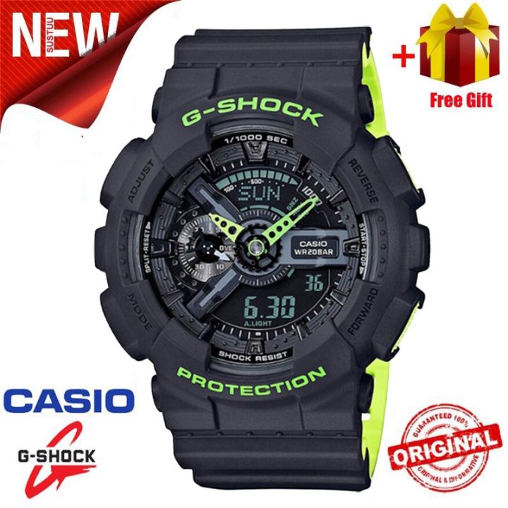 Original G SHOCK (GA-110LN-8A Black Green) | Lazada PH