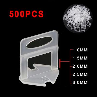 【CW】 500pcs Plastic Leveling System 1/1.5/2/2.5/3MM for Floor Construction tools Spacers levelers Wedges