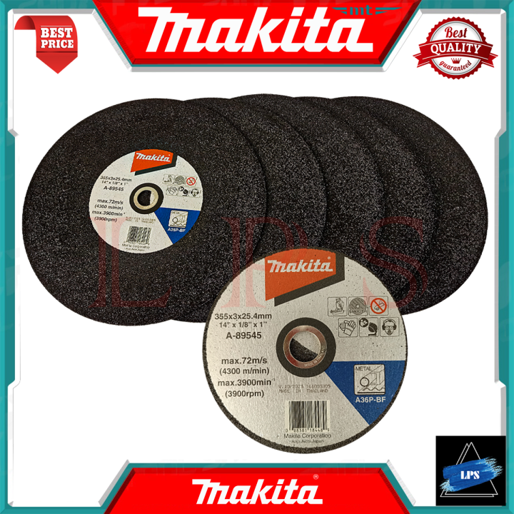 makita-abrasive-cut-off-wheel-แผ่นตัดเหล็ก-14-นิ้ว-รุ่น-a-89545-1กล่อง5ใบ-การันตี