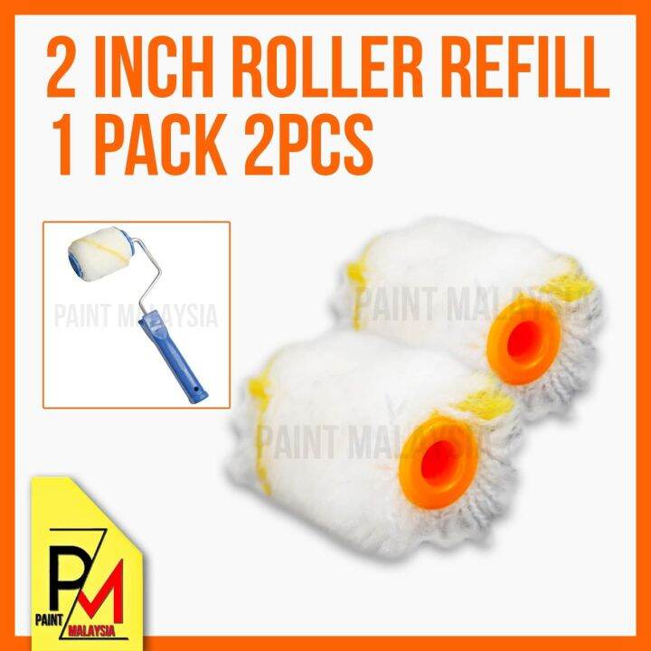MITCO 2 Inch Refill Roller 2Pcs Water Oil Based Paint Roller Refill