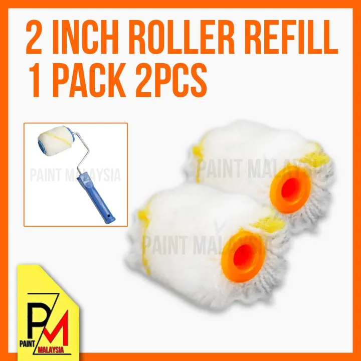 MITCO 2 Inch Refill Roller 2Pcs Water Oil Based Paint Roller Refill